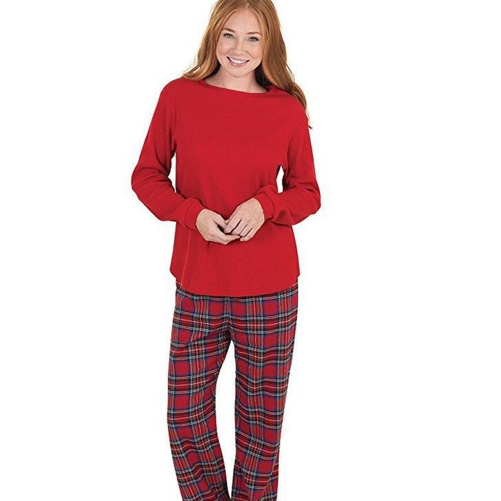 Pyjama Femme Rouge & Carreaux Ecossais | PyjamaFamille®
