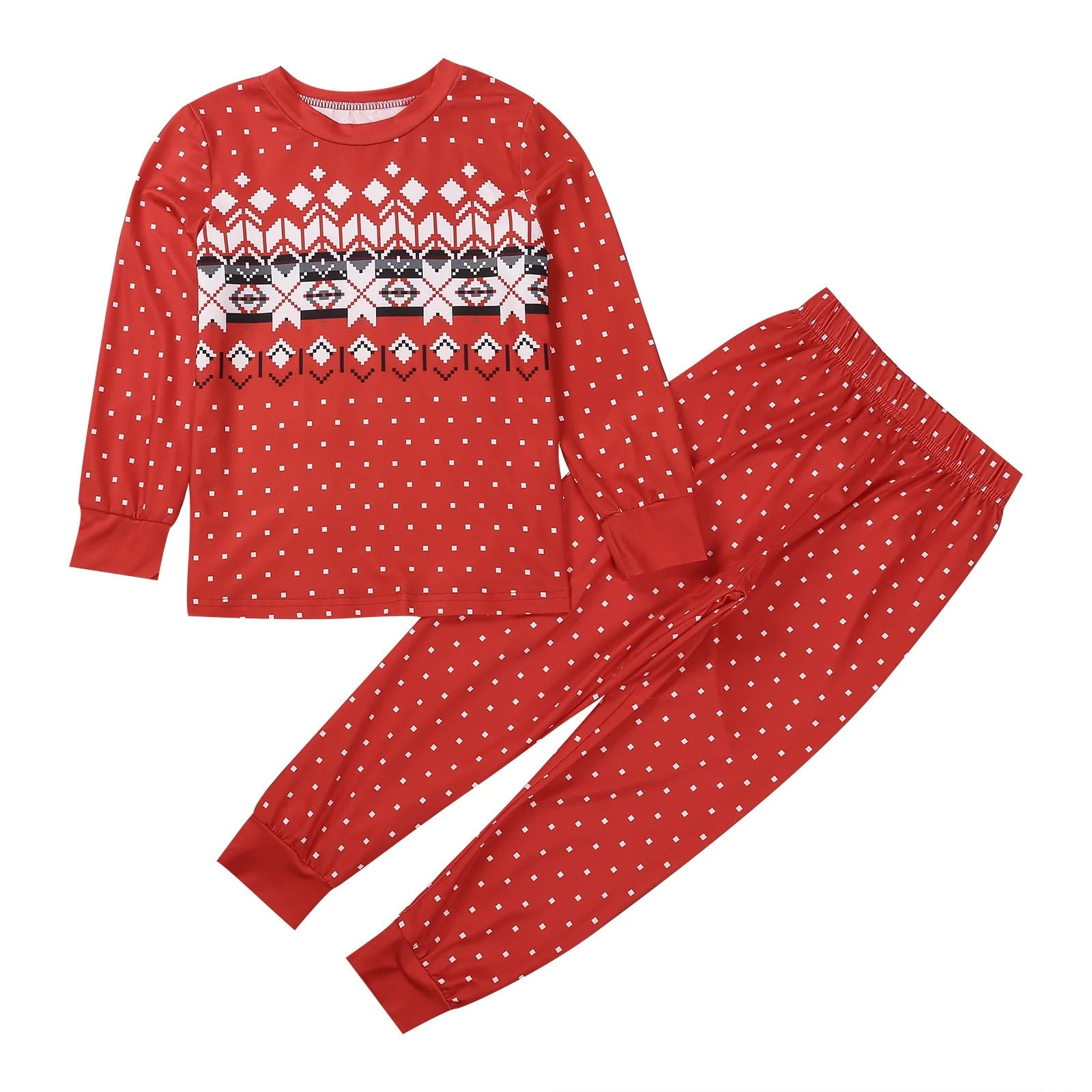 Pyjama Bébé Rouge Nordique – Edition Noël Ultra Confort | PyjamaFamille®