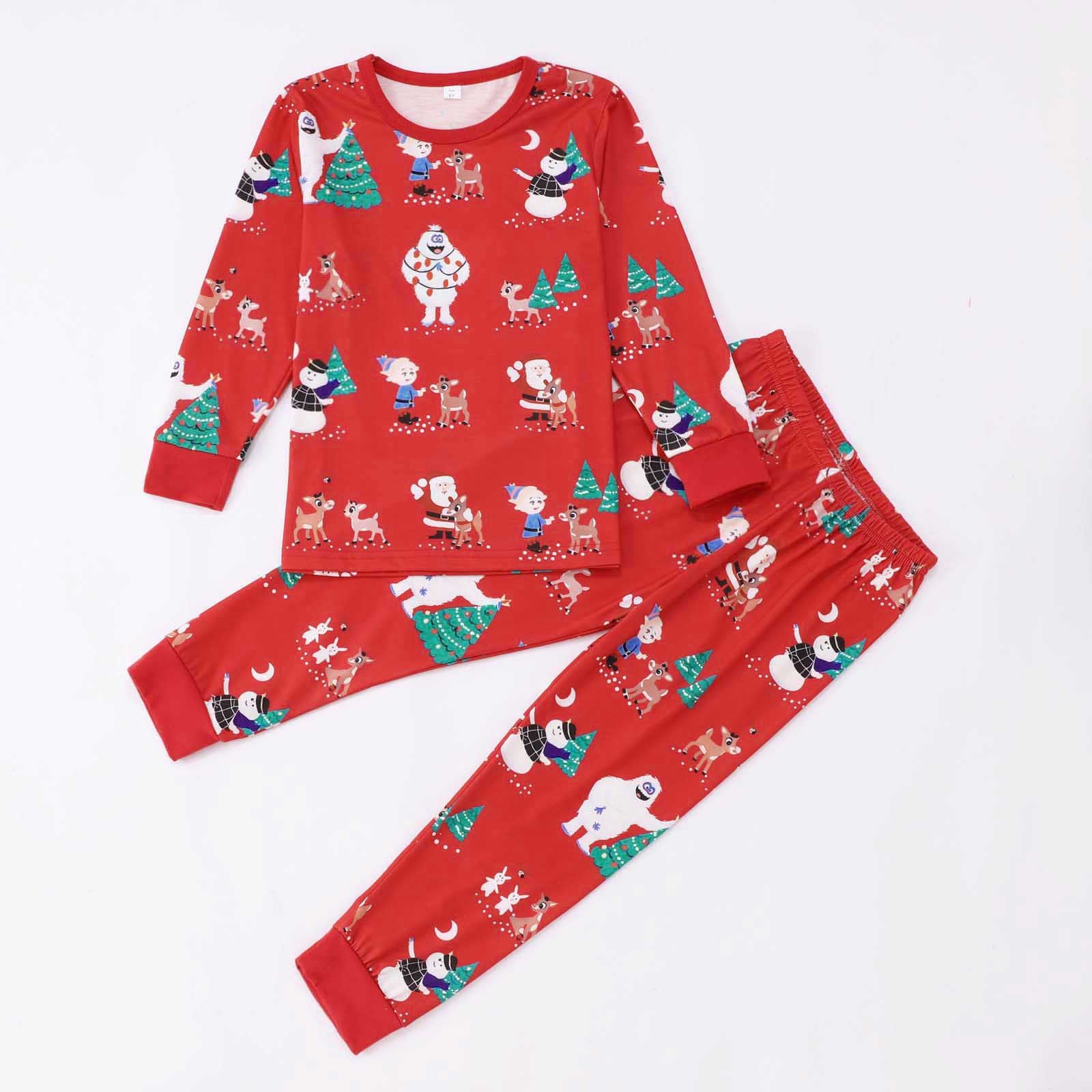 Pyjama Bébé Noël – Rouge Motifs Festifs | PyjamaFamille®