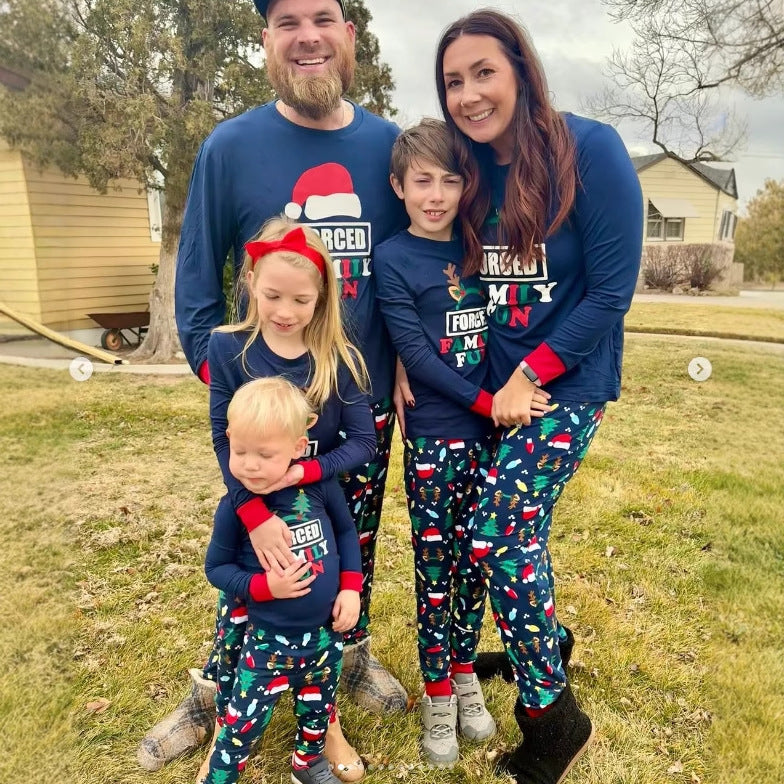 Pyjama Bébé Bleu Nuit & Motifs Festifs – Edition Hiver Ultra Confort | PyjamaFamille®