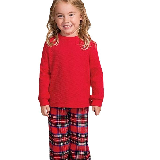 Pyjama Enfant Rouge & Carreaux Ecossais | PyjamaFamille®