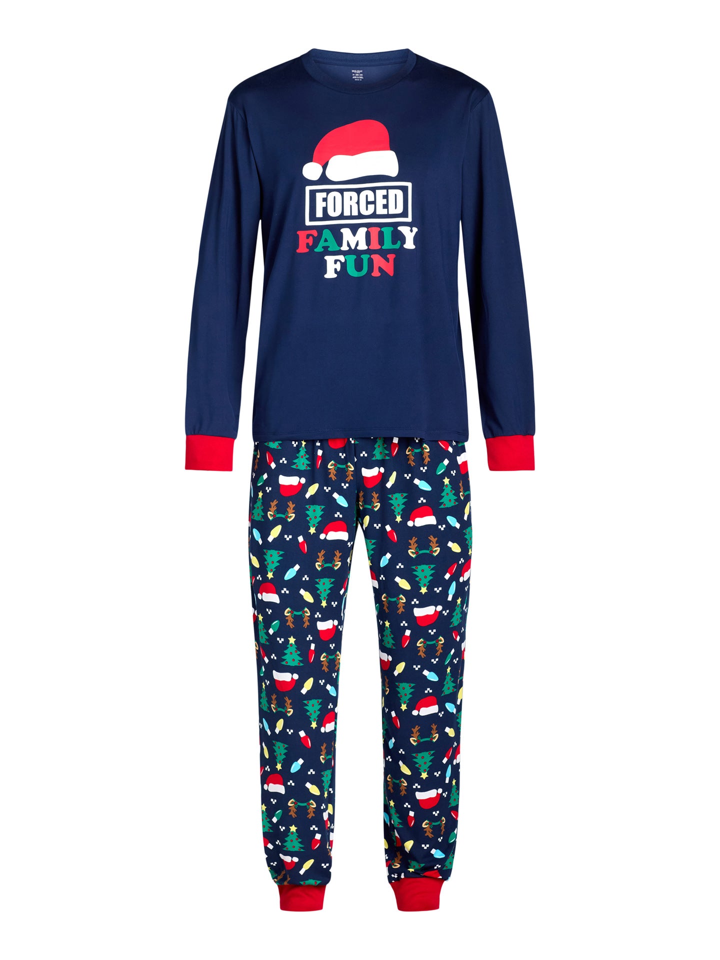 Pyjama Enfant Bleu Nuit & Motifs Festifs – Edition Hiver Ultra Confort | PyjamaFamille®