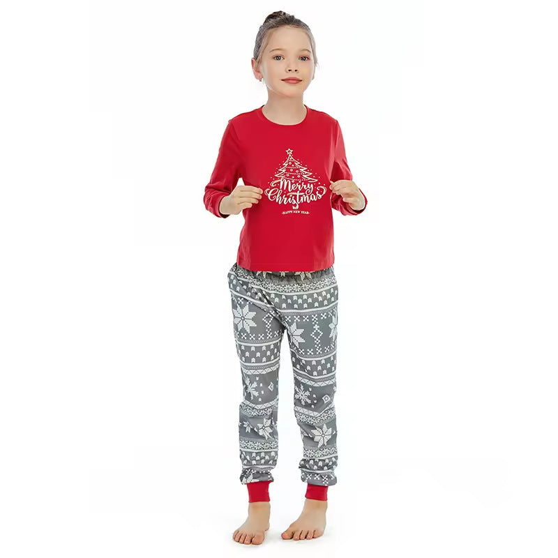 Pyjama Bébé Rouge & Gris – Edition Noël Hivernale Ultra Confort | PyjamaFamille®