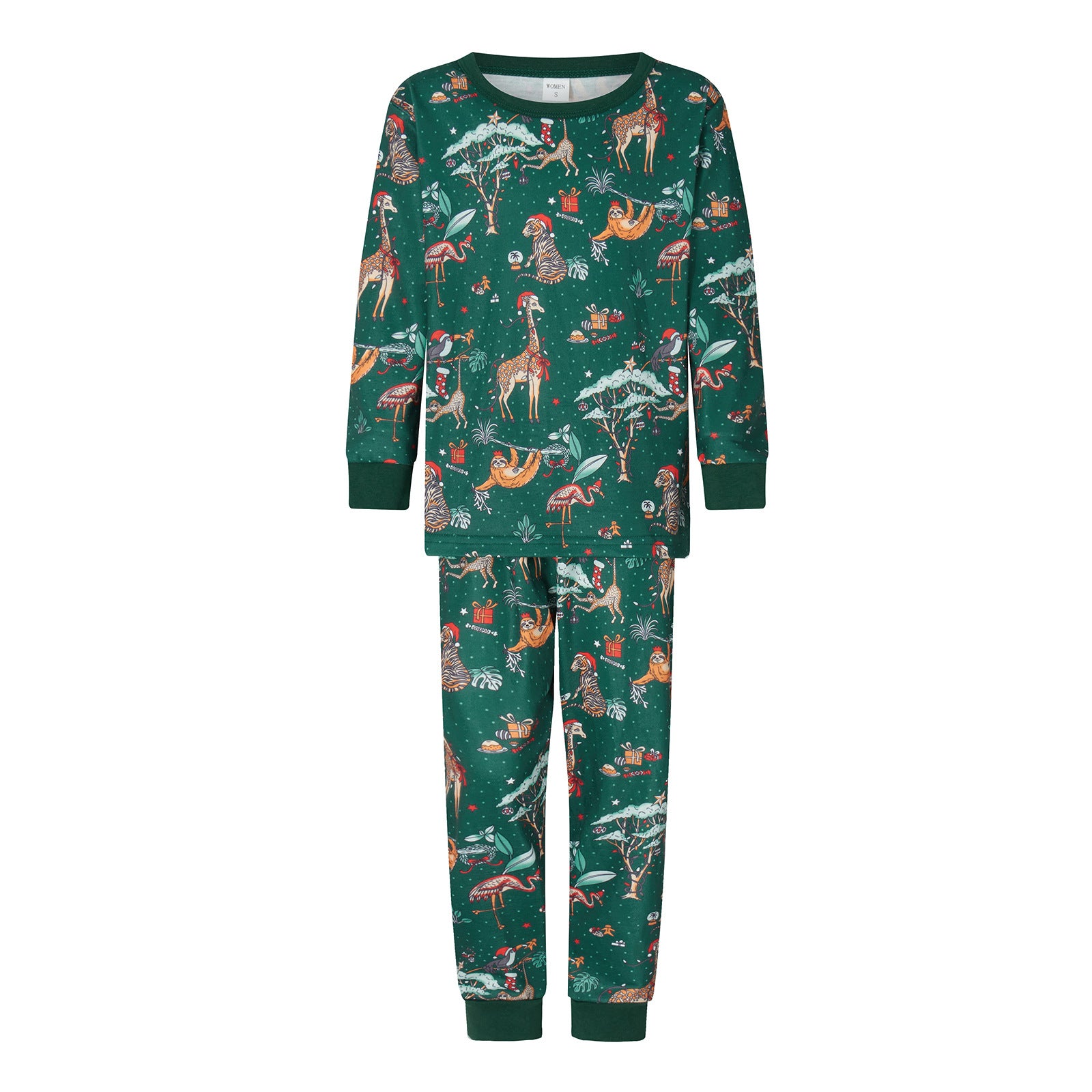 Pyjama Enfant Vert Sapin – Motifs Hivernaux | PyjamaFamille®